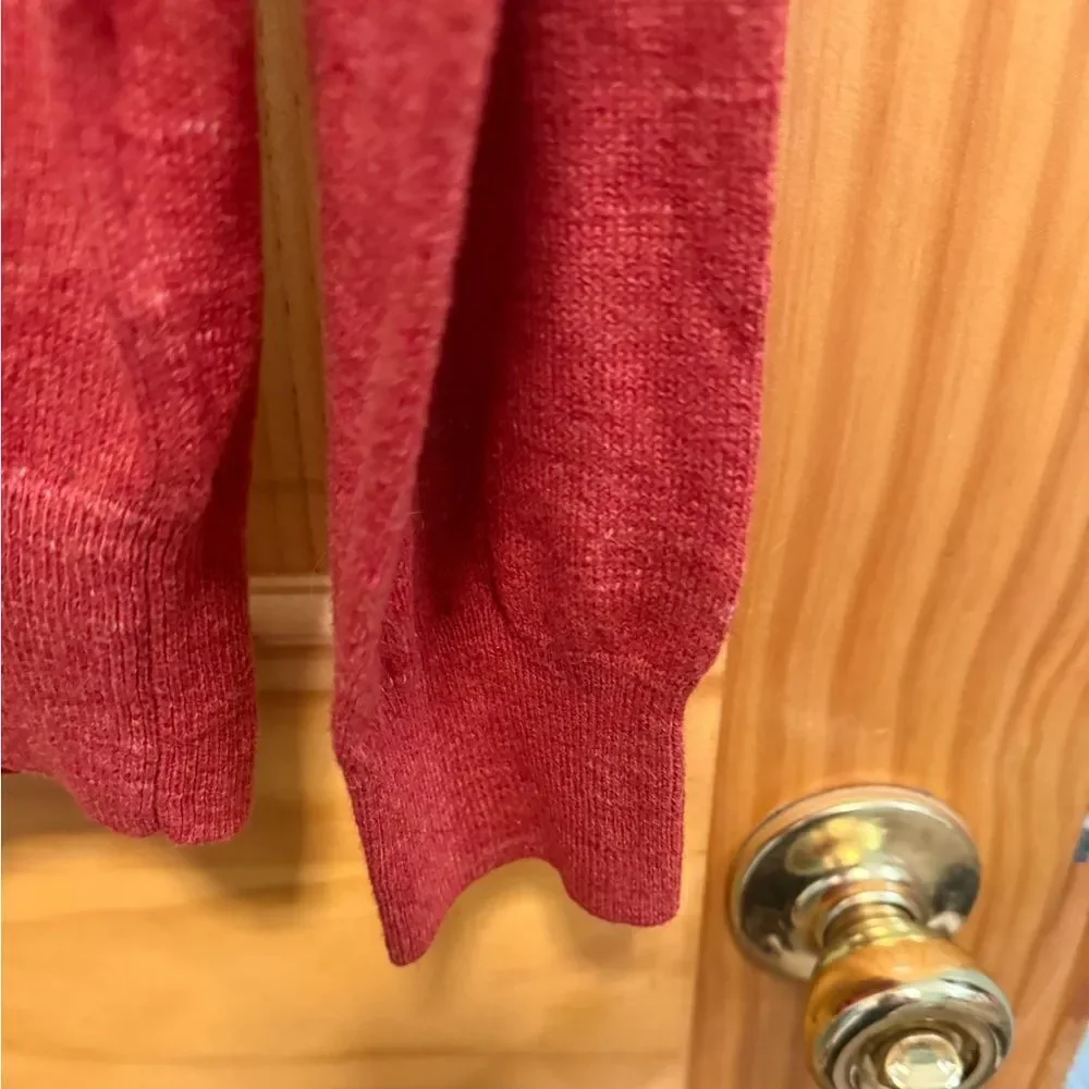 J. Crew Men's quarter Zip Sweater in copper red color